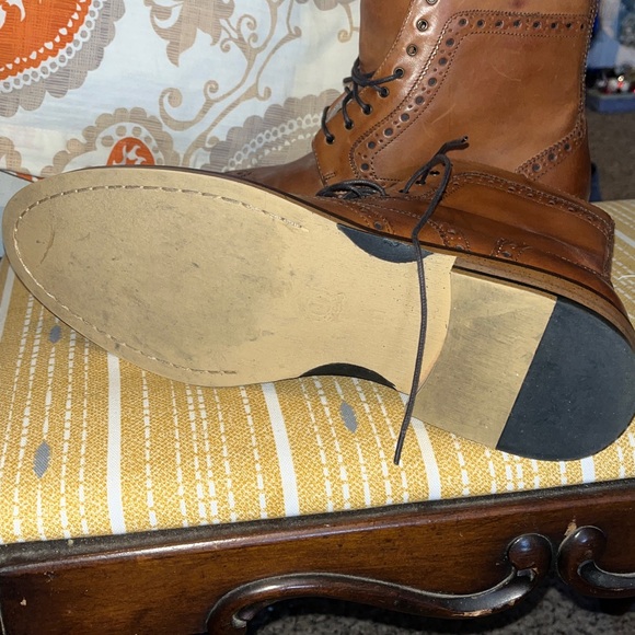 Aston Grey 100% Leather Mens Tan Leather Lace Up Boots; Payton Sz 11 - Picture 3 of 3